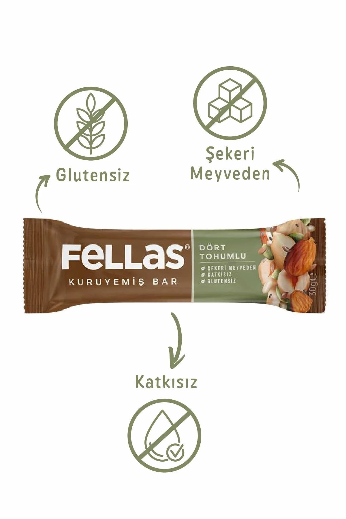 FELLAS KURUYEMİŞ BAR DÖRT TOHUMLU