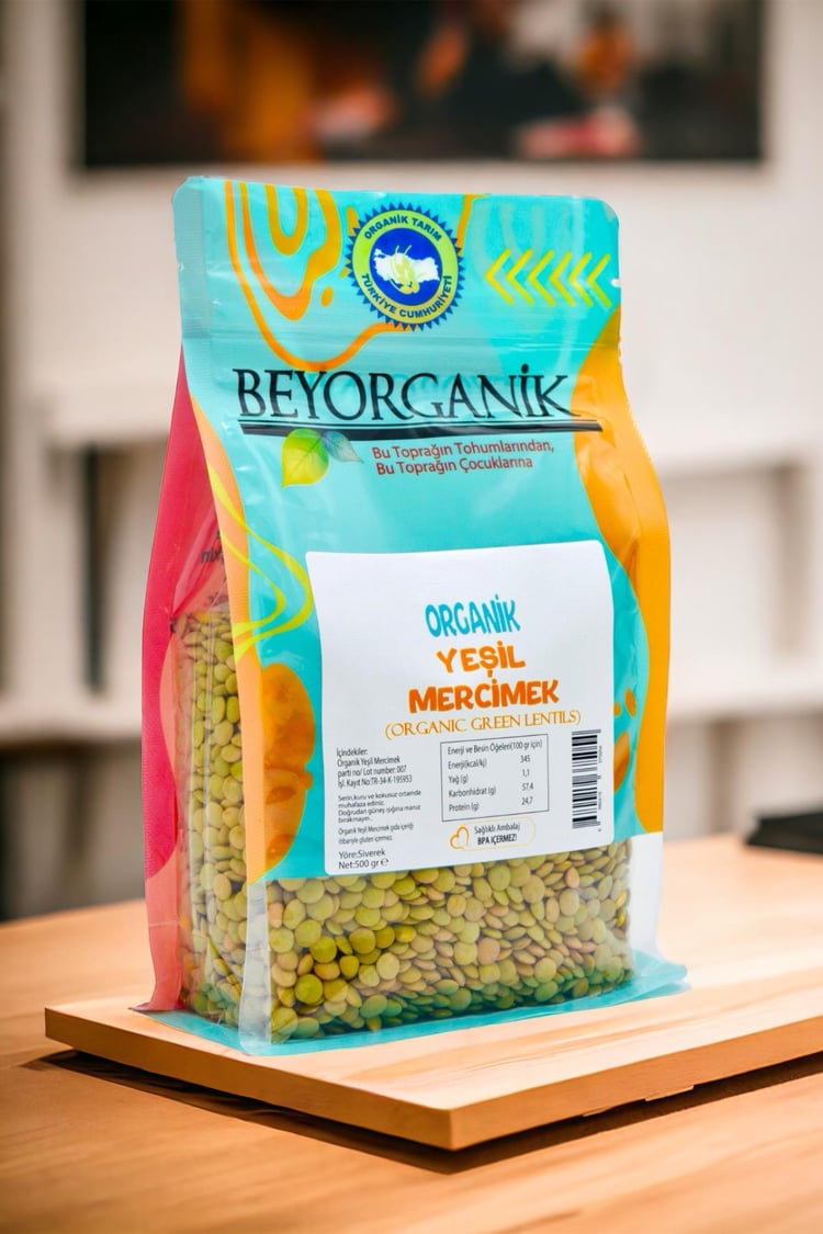 BEYORGANİK ORG. YEŞİL MERCİMEK 500GR