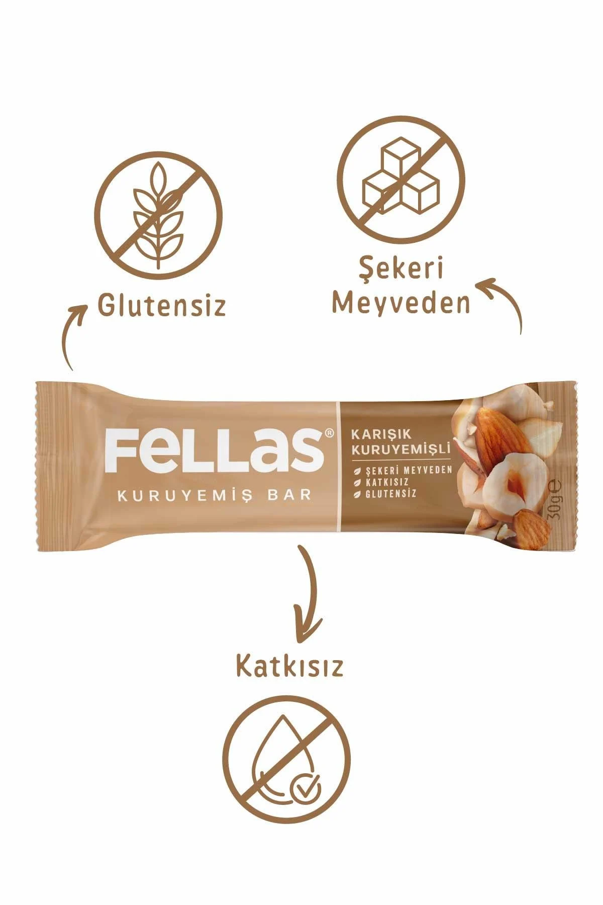 FELLAS KURUYEMİŞ BAR KARIŞIK KURUYEMİŞ