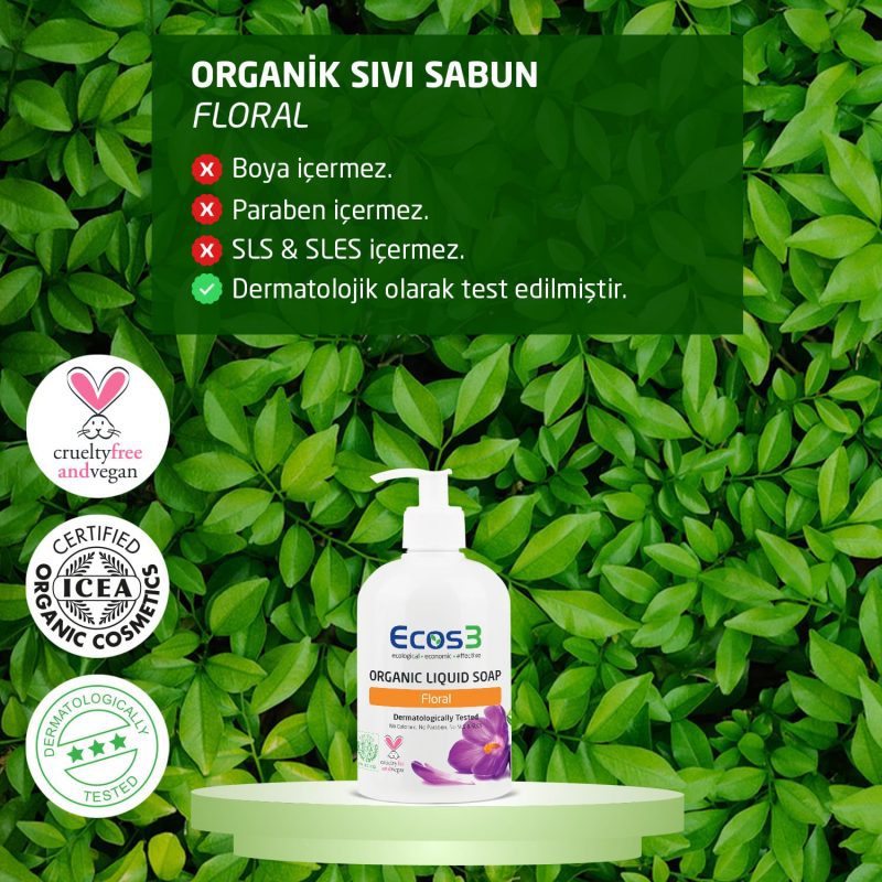 ECOS3 ORGANİK SIVI SABUN FLORAL