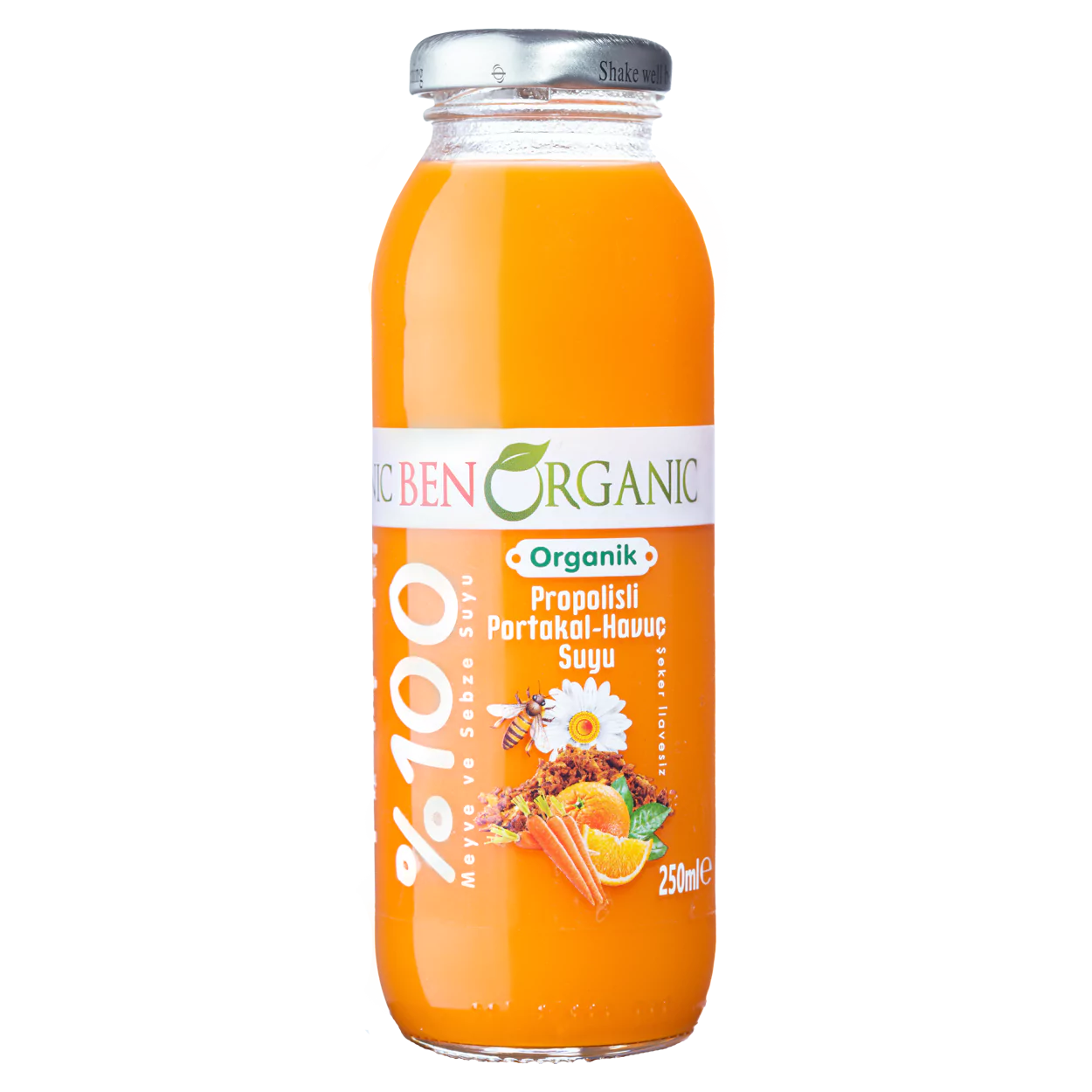 BENORGANIC PROPOLİS PORTAKAL HAVUÇ 250ML