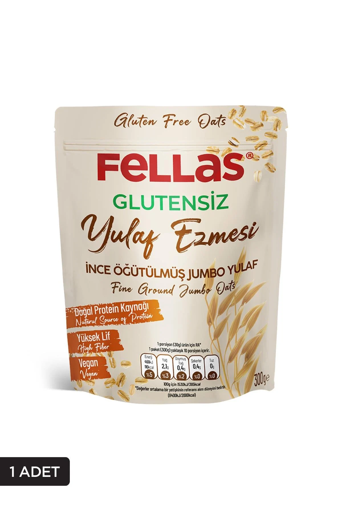FELLAS GLUTENSİZ YULAF EZMESİ