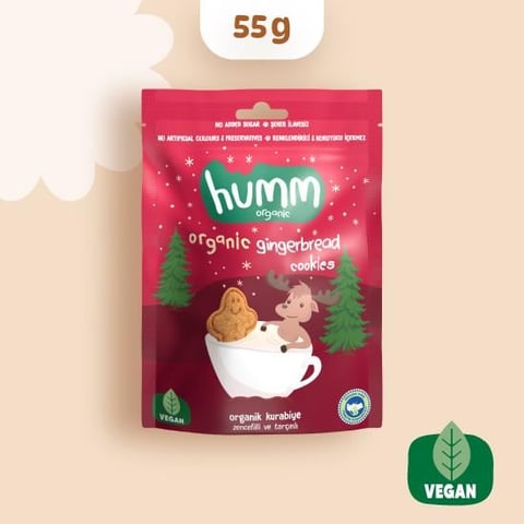 HUMM ORGANİC TARÇINLI VE ZENCEFİLLİ KURABİYE 55G
