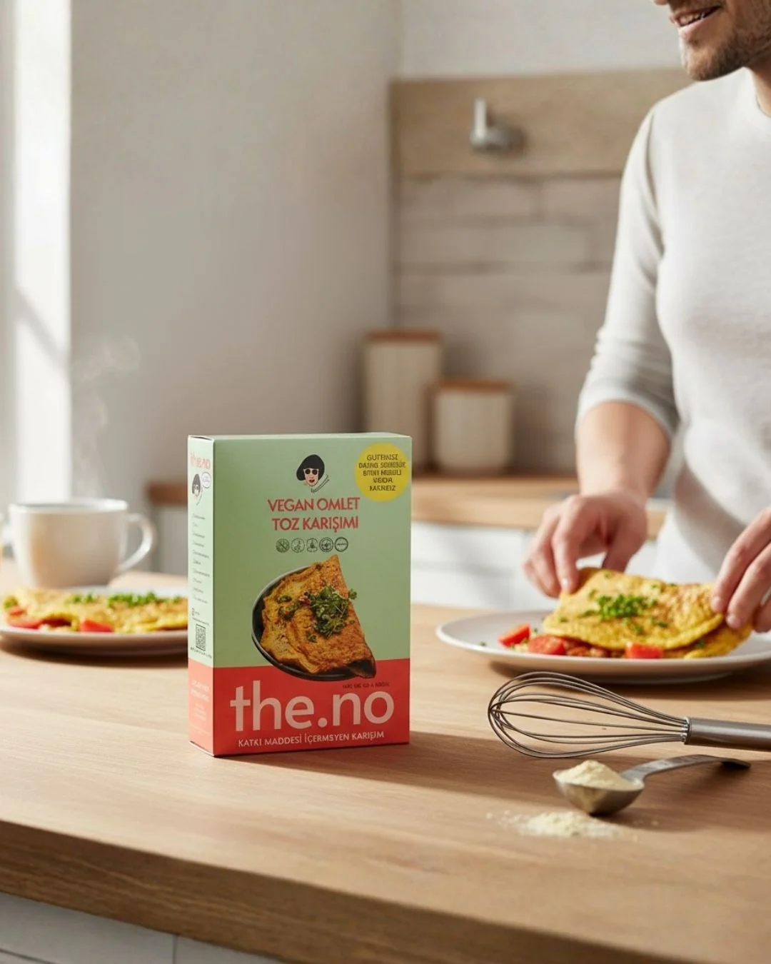THE NO VEGAN OMLET TOZ KARISIM