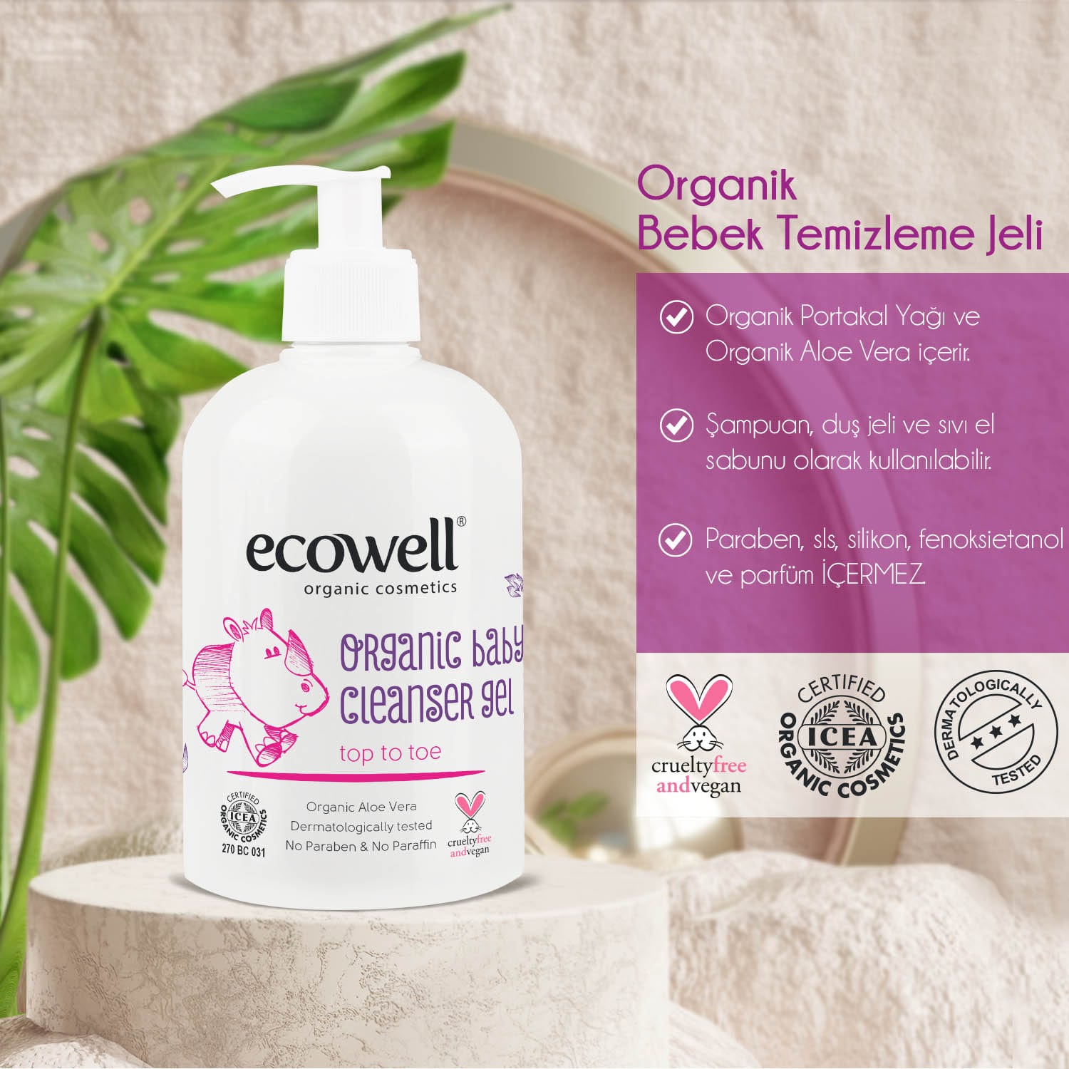 ECOWELL ORG BABY TEMİZLEME JELİ