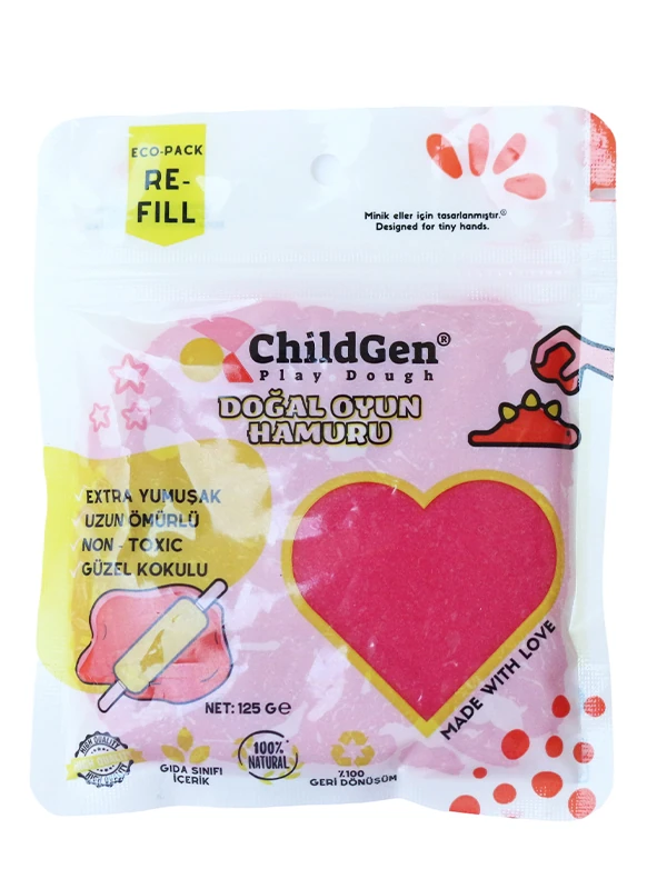 CHİLDGEN DOĞAL OYUN HAMURU POŞET-PEMBE