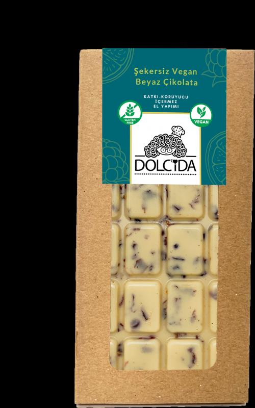 DOLCİDA ŞEKERSİZ VEGAN BEYAZ ÇİKOLATA 