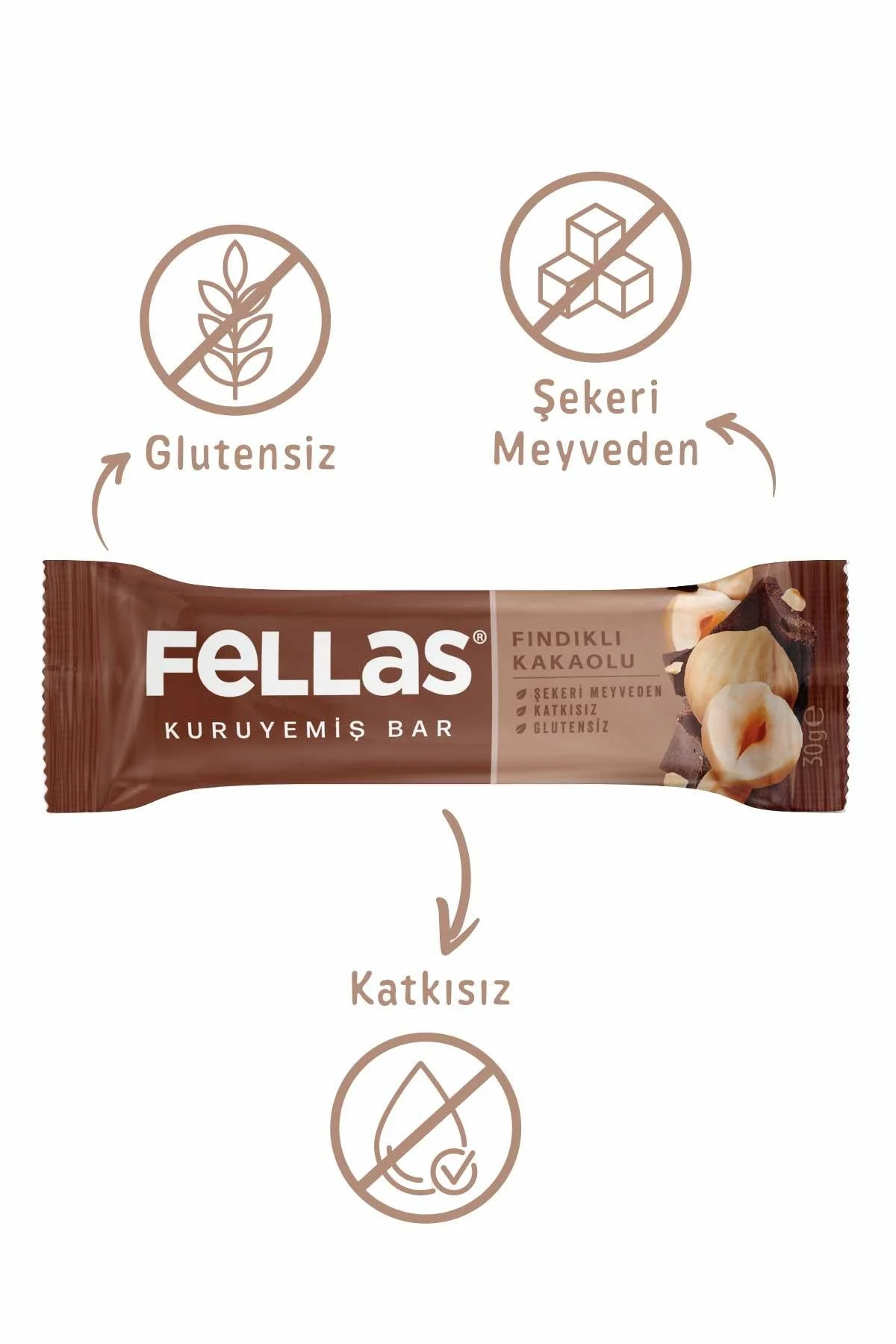 FELLAS KURUYEMİŞ BAR FINDIKLI KAKAOLU