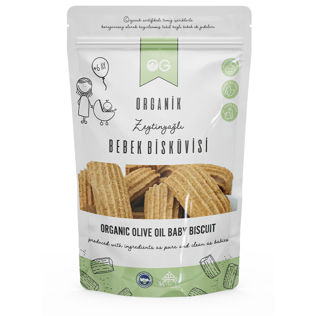 OG NATURAL ORGANİK ZEYTİNYAĞLI  BEBE BİSKÜVİSİ 300 (+6 AY)