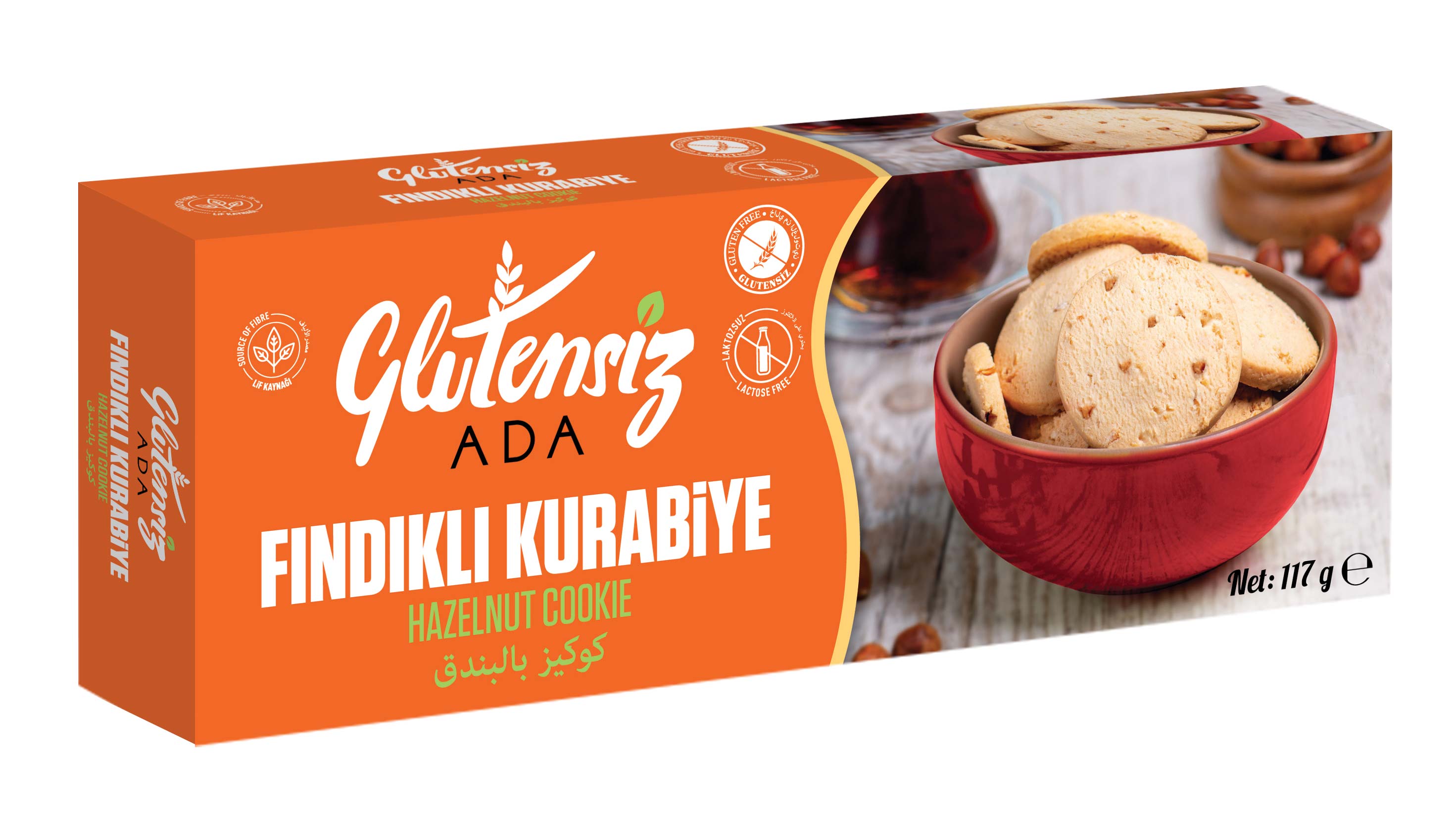 GLUTENSİZ ADA FINDIKLI KURABİYE 117 GR