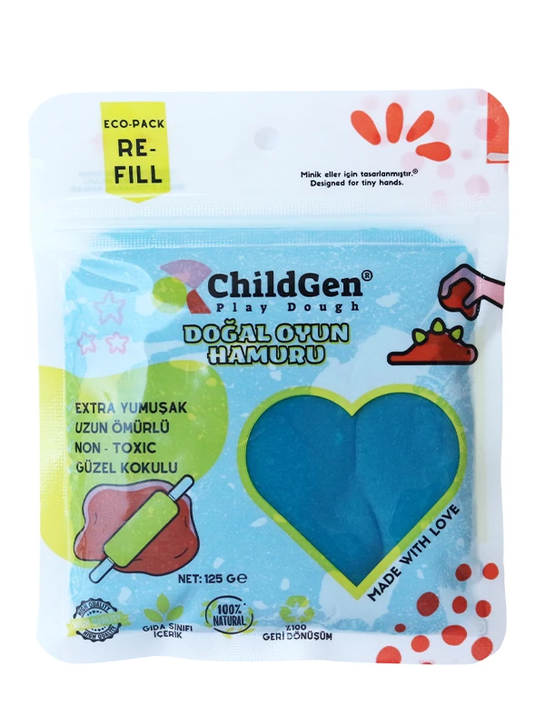 CHİLDGEN DOĞAL OYUN HAMURU POŞET-MAVİ