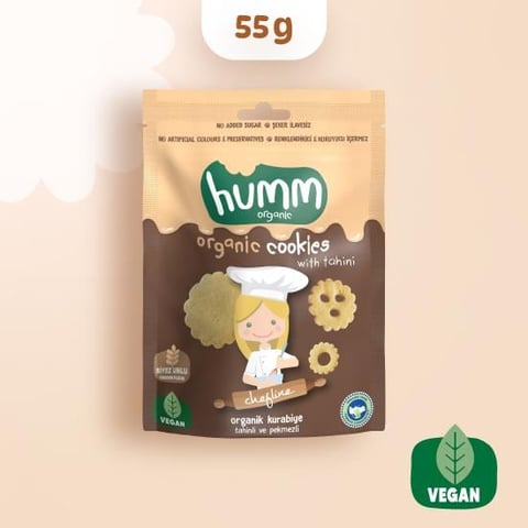 HUMM ORGANİC  TAHİNLİ PEKMEZLİ KURABİYE 55 GR