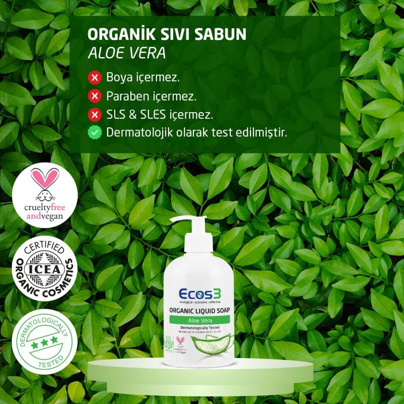 ECOS3 ORGANİK SIVI SABUN ALOE VERA