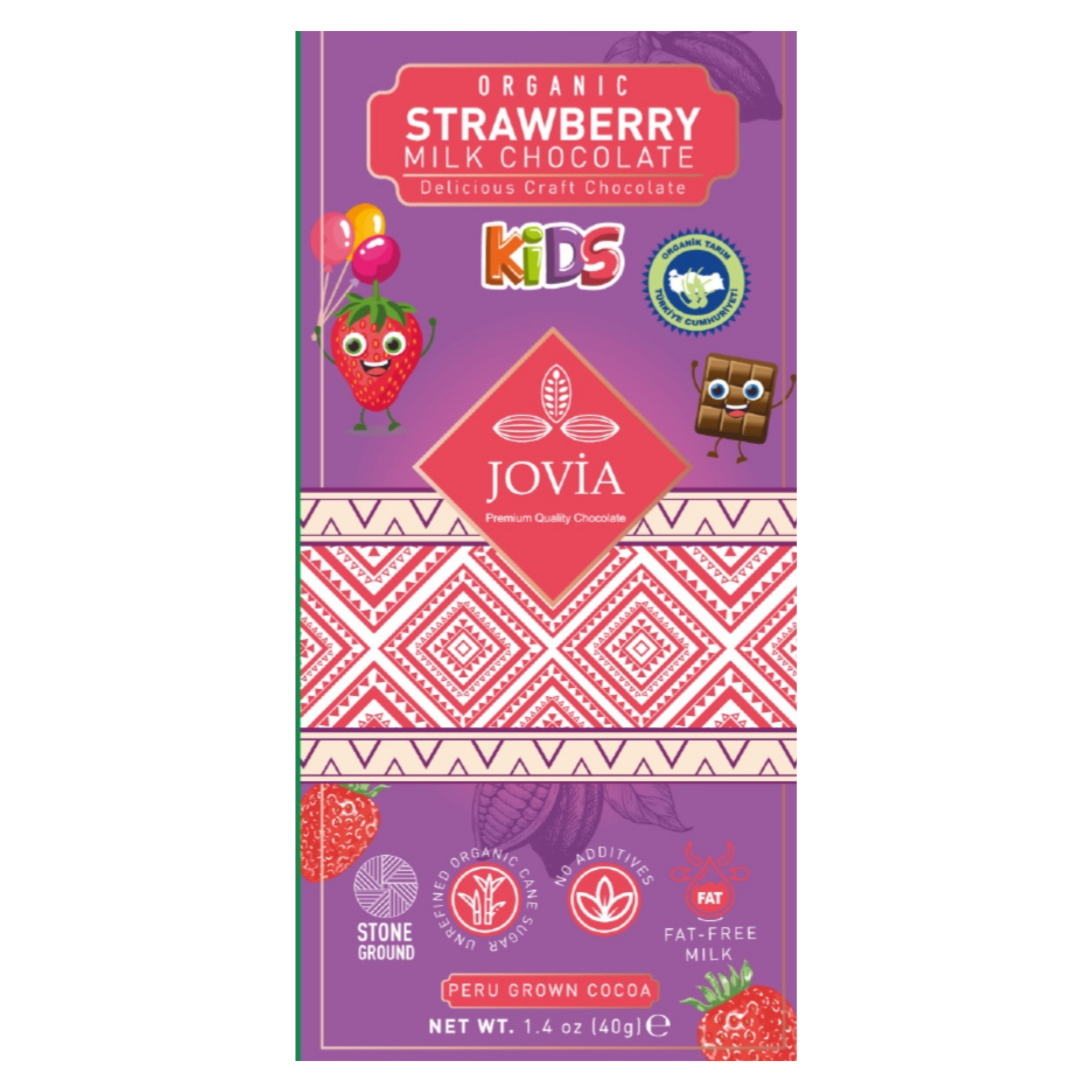 JOVİA ORGANİK SÜTLÜ ÇİLEKLİ KİDS