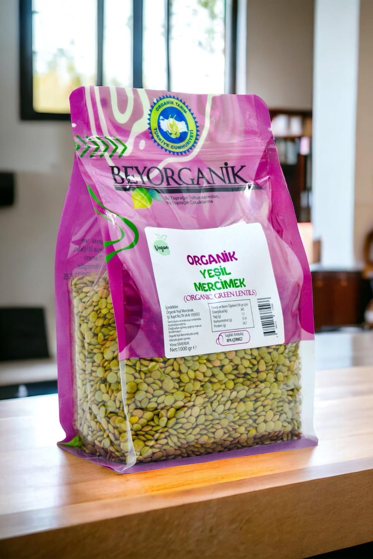 BEYORGANİK YEŞİL MERCİMEK 1 KG