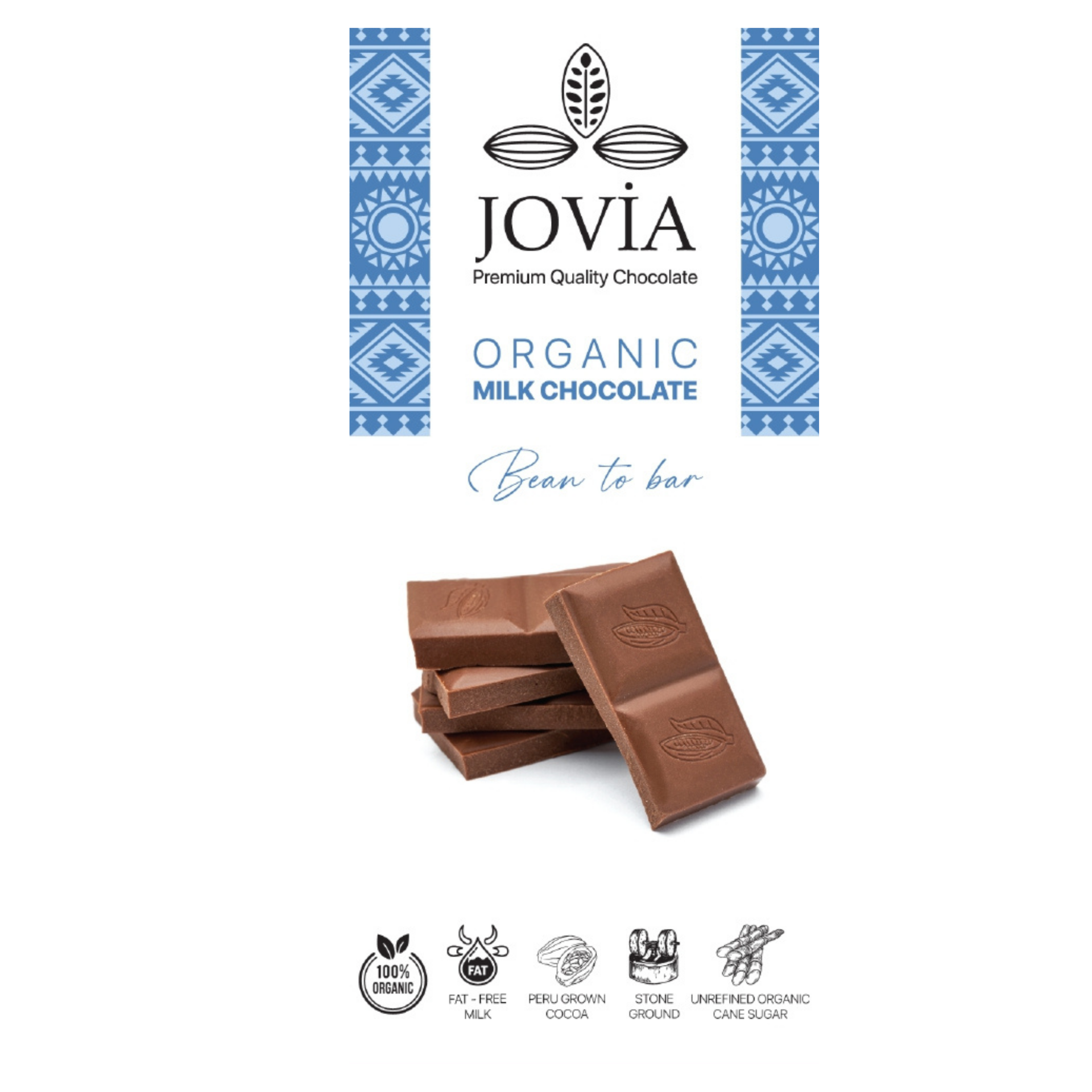 JOVİA ORGANİK SÜTLÜ ÇİKOLATA 85G