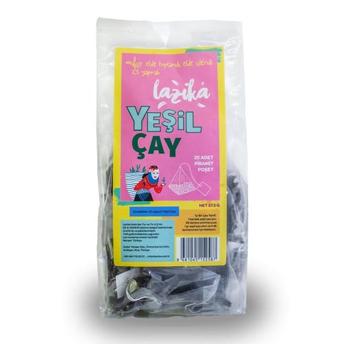 LAZİKA PİRAMİT POŞET YEŞİL ÇAY 25Lİ