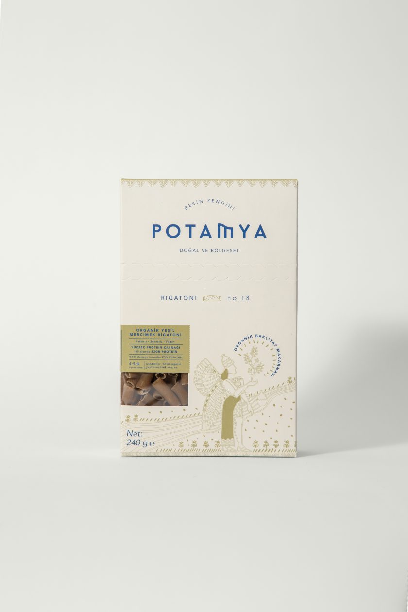 POTAMYA ORGANİK YEŞİL MERCİMEK RİGATONİ