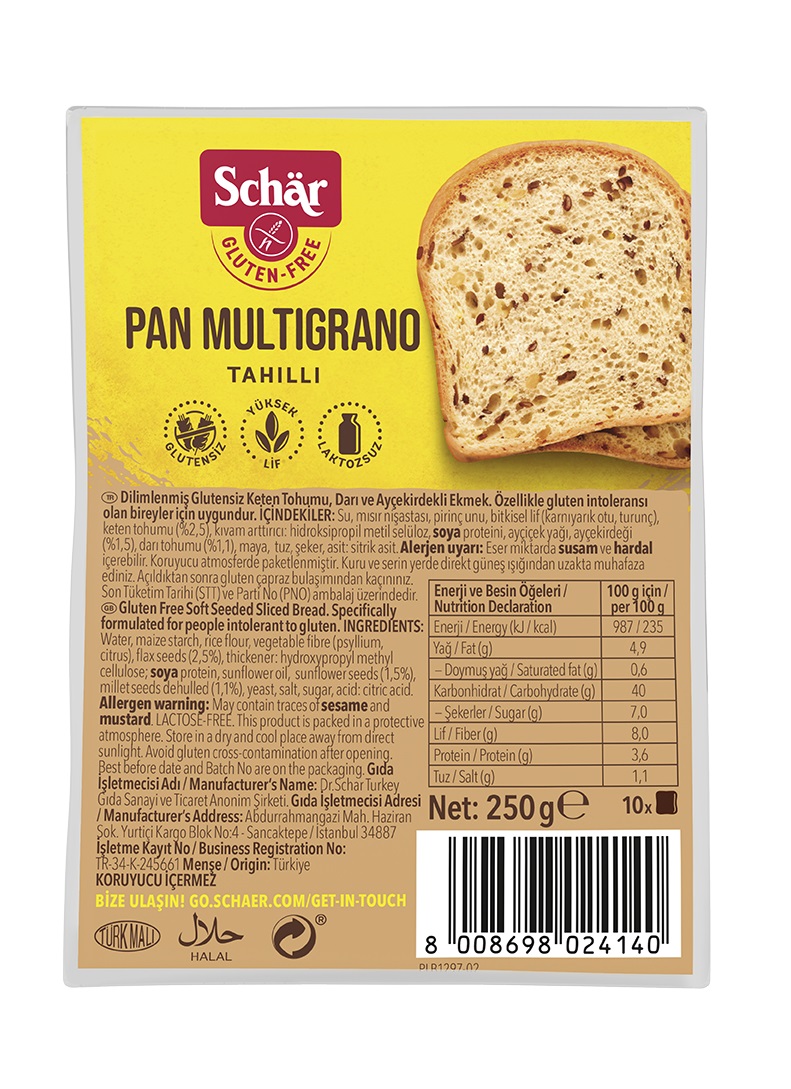 SCHAR PAN MULTİGRANO ÇEKİRDEKLİ EKMEK