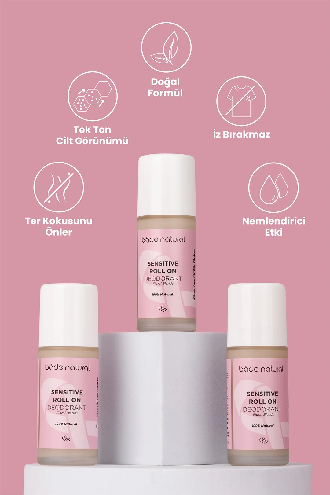 BADE NATURAL SENSİTİVE ROLL ON DEODORANT 50ML