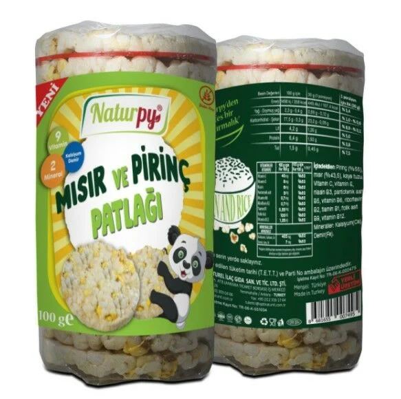 NATURPY MISIR VE PİRİNÇ PATLAĞI 100GR