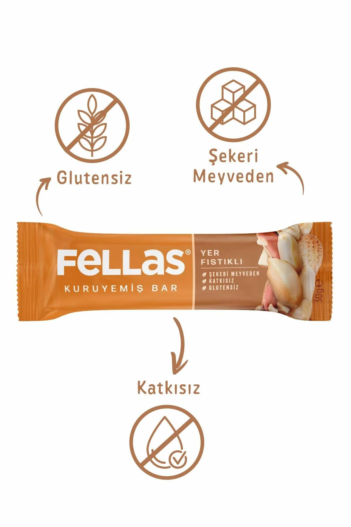 FELLAS KURUYEMİŞ BAR YER FISTIKLI