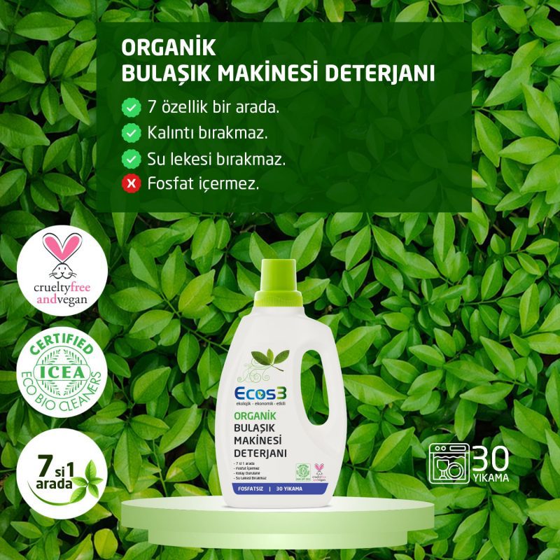 ECOS3 BULAŞIK MAKİNE DETERJANI 750 GR