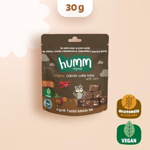 HUMM ORGANİK FINDIKLI KAKAOLU KEK