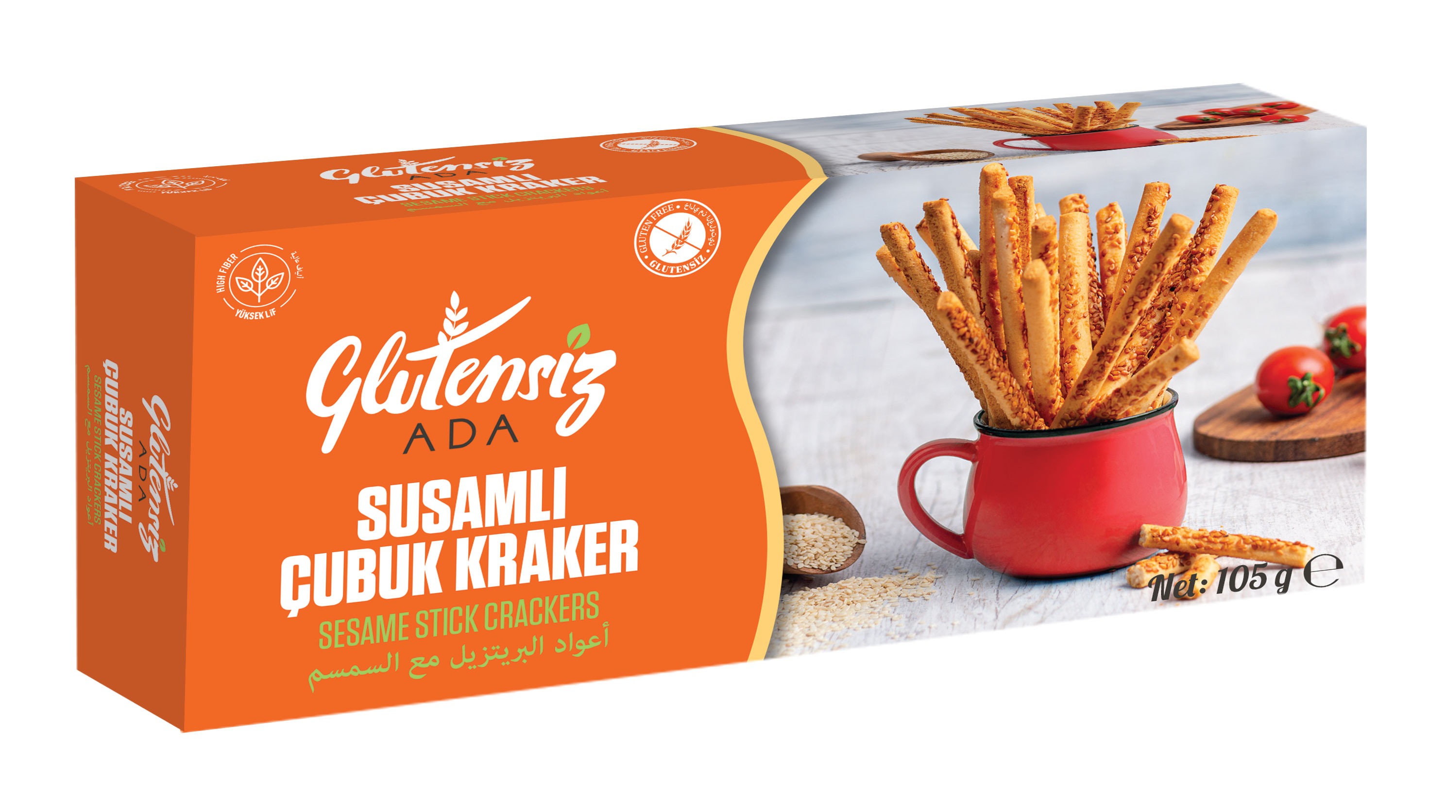 GLUTENSİZ ADA KURABİYE GLUTENSİZ 105GR SUSAMLI ÇUBUK