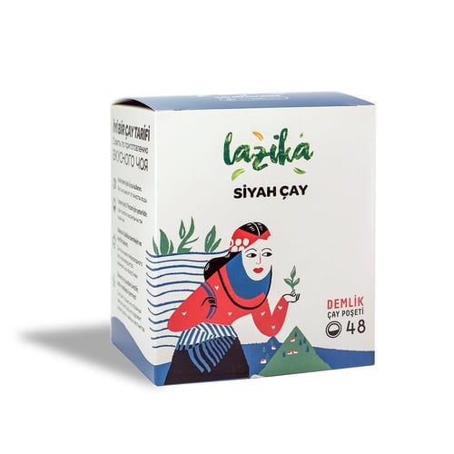 LAZİKA SİYAH  ÇAY DEMLİK POŞET 48'Lİ